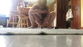 teen cross dresser fucks a cucumber