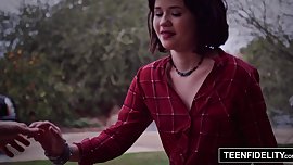 TEENFIDELITY Goth Teen Yhivi Hairy Pussy Filled With Jizz