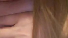 Teenage gf licks her own tits
