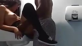 Cute teen fucking in restroom