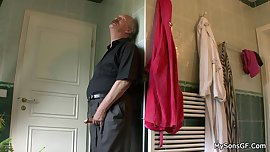 not father inlaw licks and fucks son's gf