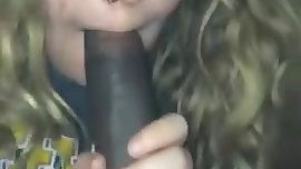 White teen sucking away