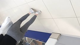 Phat booty teen grey leggins