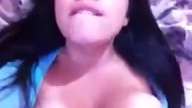 Latina girlfriend fingers quick