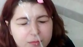 The sperm faced busty teen