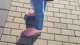 Very sexy brunette teen feet pt.1