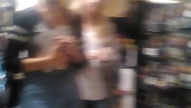 Halloween store teen in tight pants!