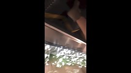 Upskirt girl with boyfriend