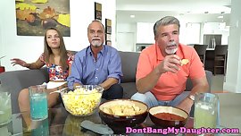 Pussylicked teen doggystyled by older friend