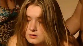 Pretty teen has threesome with anal and facial