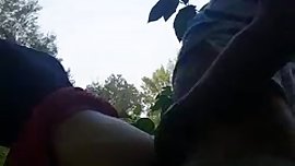 morrita de prepa cogiendo al aire libre