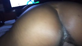 Skinny ebony cowgirl