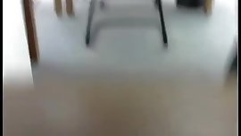 Blonde Naked in Library