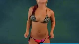 Kate Upton rival jiggles big boobs in SLOW MOTION Cute and busty bikini