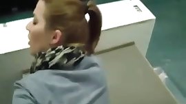 Russian student's snatch creampied in lecture hall