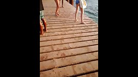 two slim beautiful asses