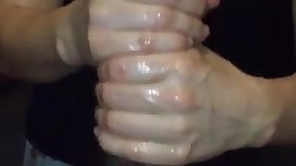 19yr old Christine jerking off a massive black dick