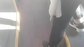 Teen ass in public bus