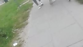 2 Teen sluts nice ass in public