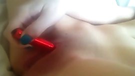 teen almost get caught by her mum with her dildo
