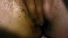 Ebony teen goddesss rubs pussy then sucks fingers clean