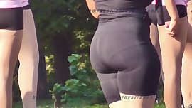 Sexy Black Teens Sheer Spandex Booty Shorts