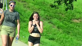 Cute Teen, Shorts, n nice flat belly leaving a concert