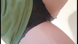 My gf wetting her hotpants for me