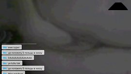 Sexy russian girl fisting herself on chat
