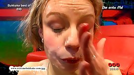 Young Meli's Cum shower -  Extreme Bukkake