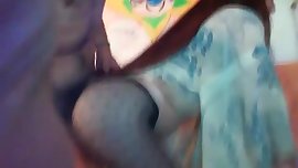 Redhead doing hairjob to her boyfriend