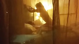 Young teens caught fucking thru hotel window