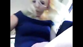 Cute Blonde ass fingering in the car
