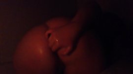 Teen girl playing with ass and tits in bath