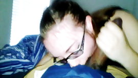 College Nerd Sucking BBC, Balls, and Swallows