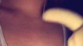 HoT Norwegian Girl on snap suck a Banana and tease