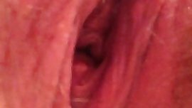 Sexy Blonde masturbates with perfume