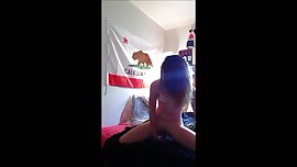 Small tit girl plays with herself