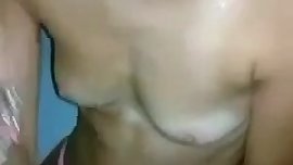 Skinny tiny tit teen takes a huge load