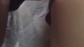 Skinny teen takes big black cock deep doggystyle