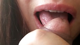 Perfect closeup POV blowjob