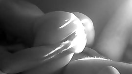 He fingers her and she cum