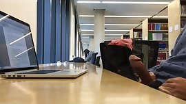 Flashing in front of teens at library with thick cock!