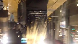 Big ass in spandex with cum, culote