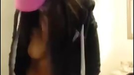 Two teens flashing their bodies on webcam