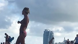 Miami Beach blonde hot