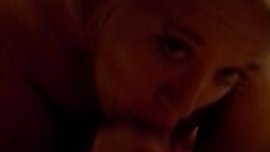 Ex sucking cock for  cum