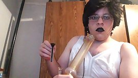 Dressed up like a goth woman to smoke a bowl pt.3