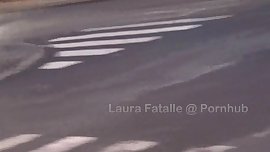 Public pissing girl pees standing - Laura Fatalle
