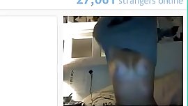 Cute brunette teen fingers pussy